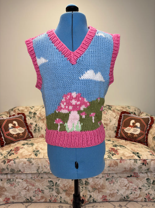 {Indigo Child} Mushroom Sweater Vest