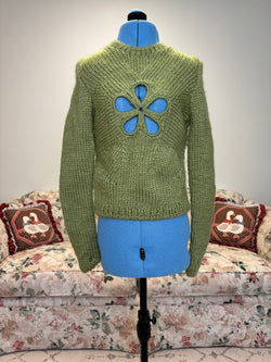 {Lirika Matoshi} Flower Cut Out Sweater