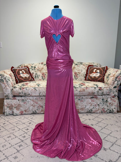 {Lirika Matoshi} Heart Cut Out Gown