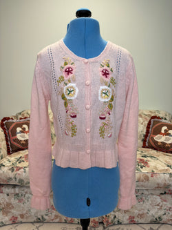 {Lacemade Collection} Floral Sweater With Buttons