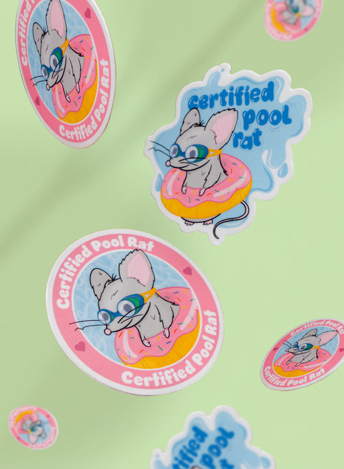 Certified Pool Rat Sticker